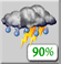 Tuesday: Showers and thunderstorms before 2pm, then a chance of showers and thunderstorms. Mostly cloudy, with a high near 85. Southwest wind 7 to 10 mph, with gusts as high as 21 mph. Chance of precipitation is 90%. New rainfall amounts between a half and three quarters of an inch possible. Tuesday: Showers And Thunderstorms